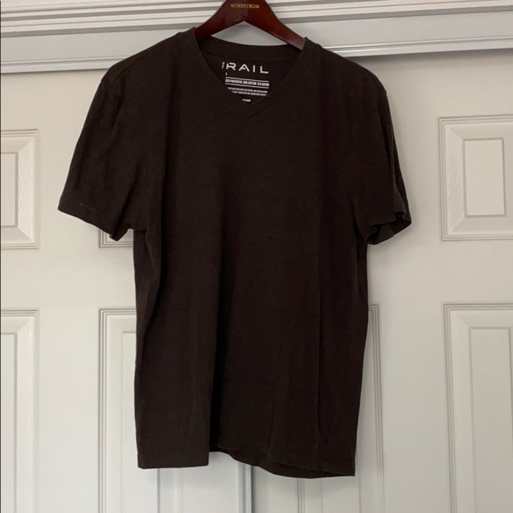 The Rail Nordys Mens size L V-neck Brown T-shirt
